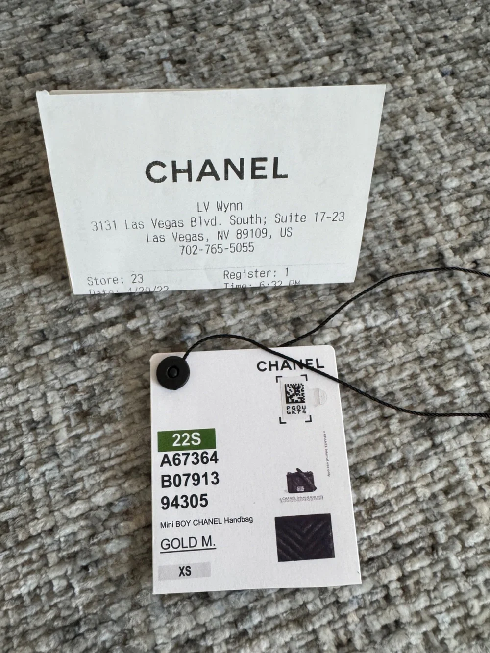Chanel Black Mini Boy Bag Chevron Quilted Caviar Leather - Light Gold Chain